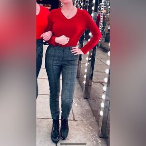 Mango Gray Check Trousers